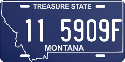 MT license plate 115909F