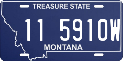 MT license plate 115910W