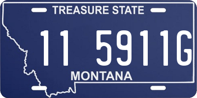 MT license plate 115911G