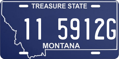 MT license plate 115912G