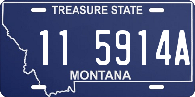 MT license plate 115914A