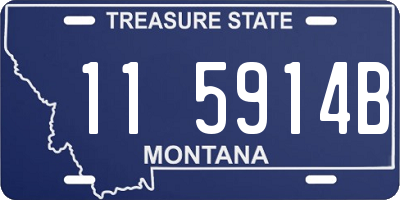 MT license plate 115914B