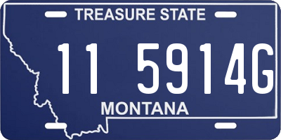 MT license plate 115914G