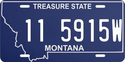 MT license plate 115915W