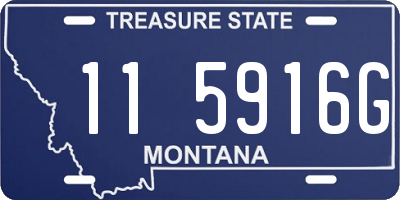MT license plate 115916G