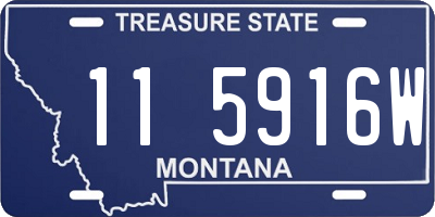 MT license plate 115916W