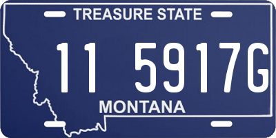 MT license plate 115917G