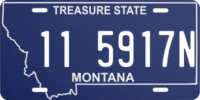 MT license plate 115917N