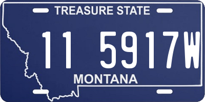 MT license plate 115917W