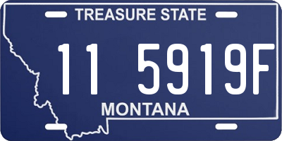 MT license plate 115919F