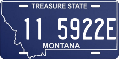 MT license plate 115922E