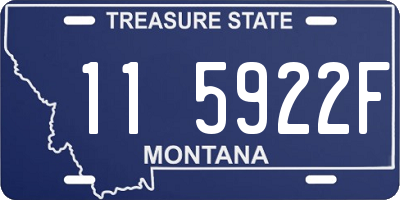 MT license plate 115922F
