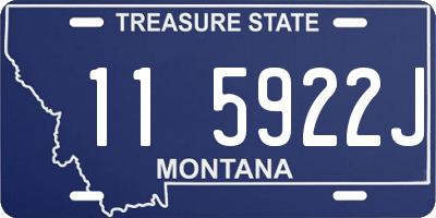 MT license plate 115922J