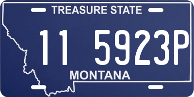 MT license plate 115923P