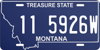 MT license plate 115926W