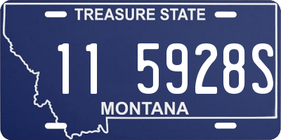MT license plate 115928S