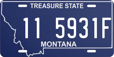 MT license plate 115931F