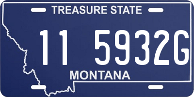 MT license plate 115932G