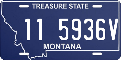 MT license plate 115936V