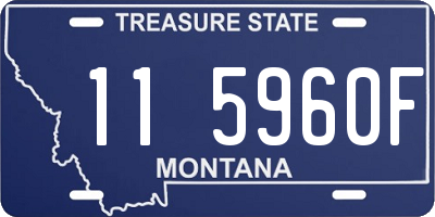 MT license plate 115960F