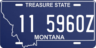MT license plate 115960Z