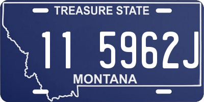 MT license plate 115962J