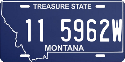MT license plate 115962W