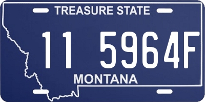 MT license plate 115964F