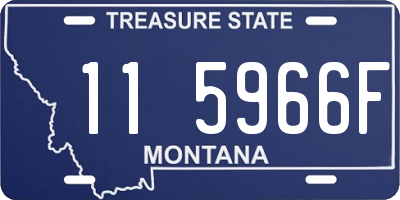 MT license plate 115966F