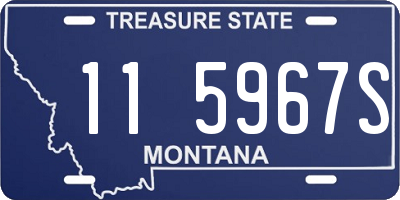 MT license plate 115967S