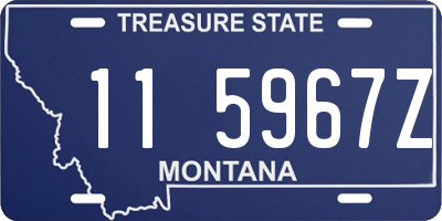 MT license plate 115967Z