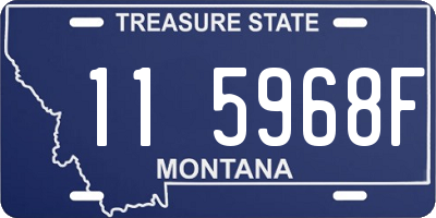 MT license plate 115968F