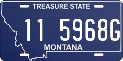 MT license plate 115968G