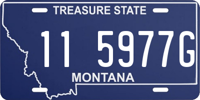 MT license plate 115977G