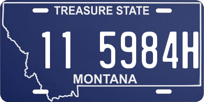 MT license plate 115984H