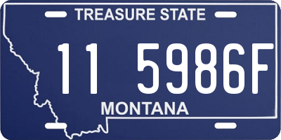 MT license plate 115986F