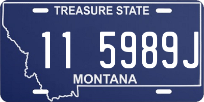 MT license plate 115989J