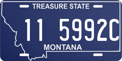 MT license plate 115992C