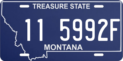 MT license plate 115992F