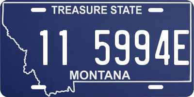 MT license plate 115994E