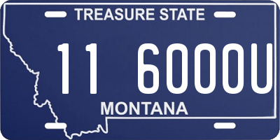 MT license plate 116000U
