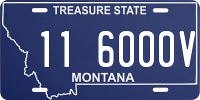 MT license plate 116000V
