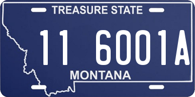 MT license plate 116001A