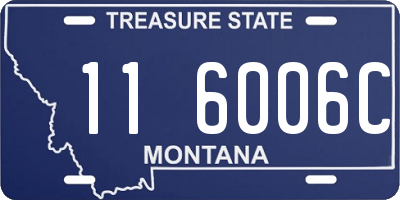 MT license plate 116006C