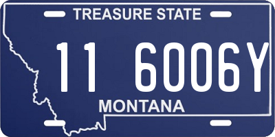 MT license plate 116006Y
