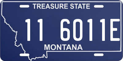 MT license plate 116011E
