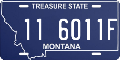 MT license plate 116011F