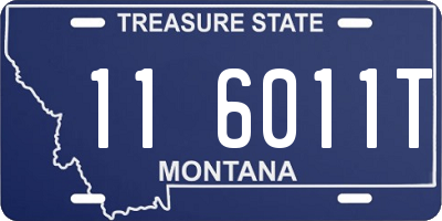 MT license plate 116011T
