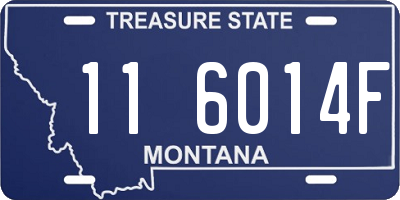 MT license plate 116014F