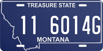 MT license plate 116014G
